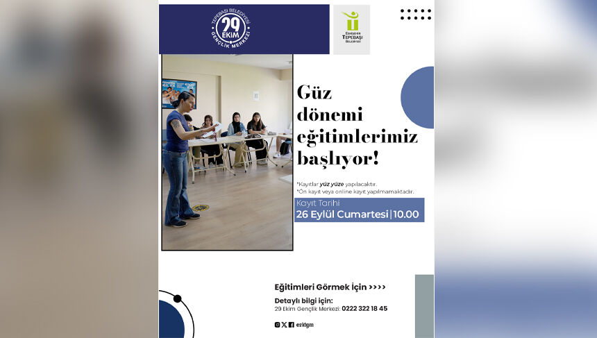 Tepebaşı'nda güz dönemi eğitimleri başlıyor: Tarih belli oldu