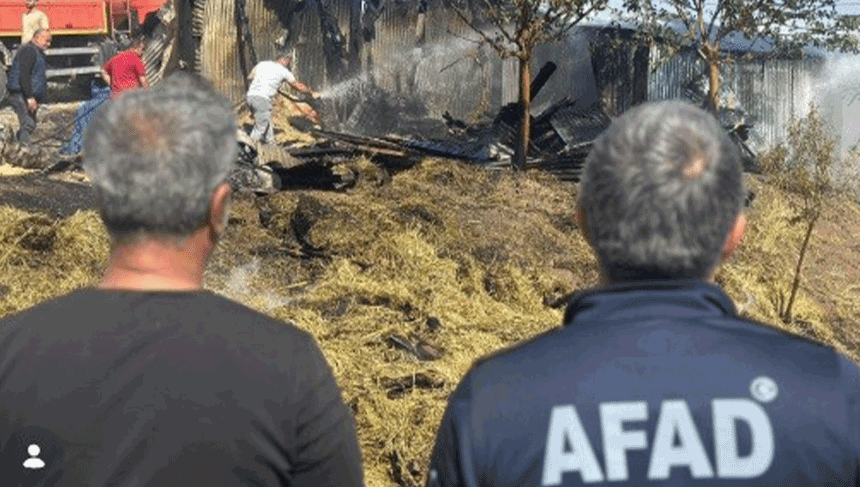 Tunceli'de ahır yangını büyümeden söndürüldü